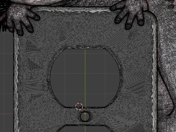 The axolotl cover plate after Even Mesh: an even, dense mesh