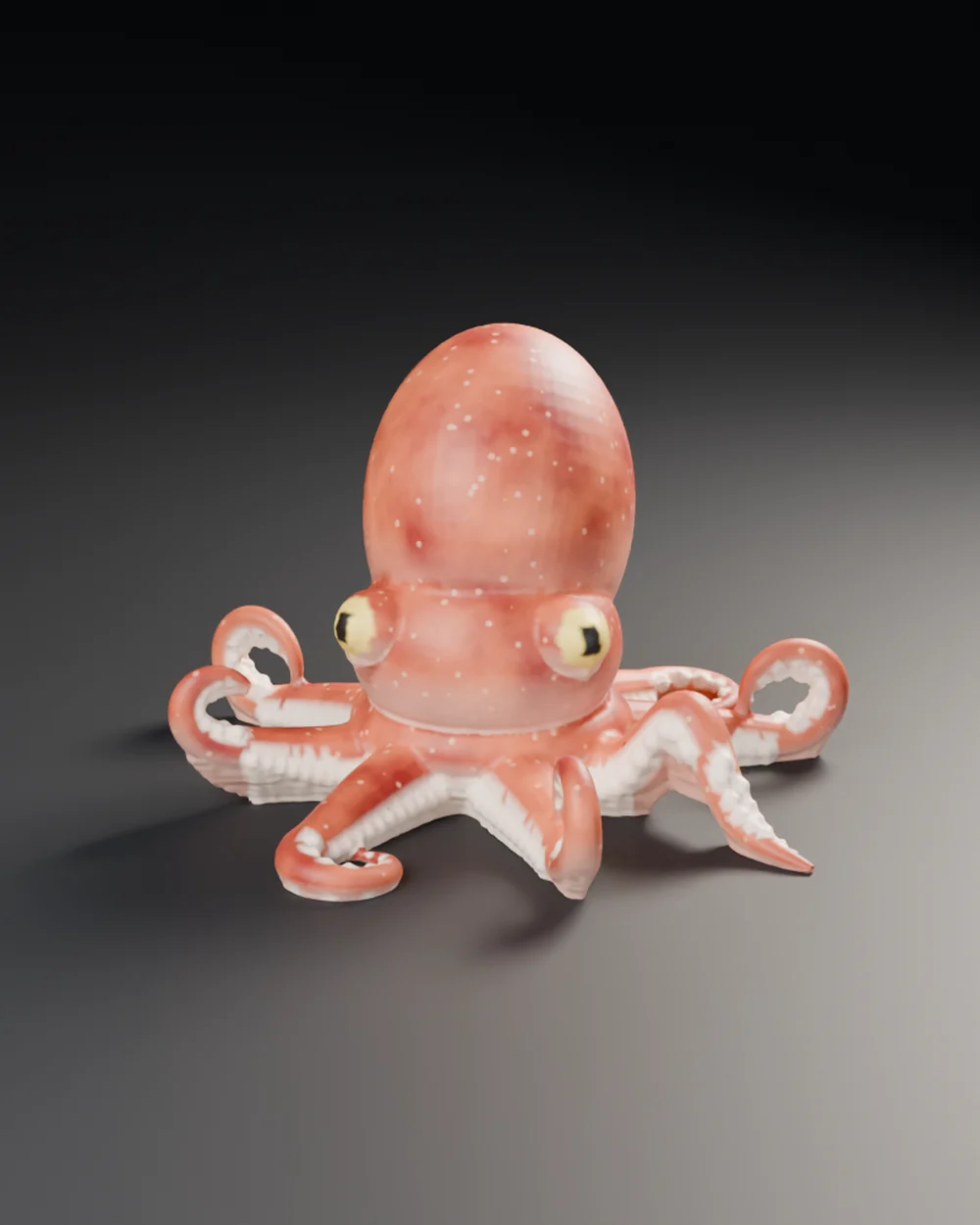 OverHealed octopus with transferred full-color texture